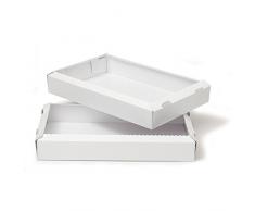 DECORA 0320188 RECHTECKIGE WEIßEN Papier BACKBLECHE 3TLG 38 X 24 X H 5 cm