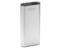 Zippo 2005820 HEATBANK 3 Wiederaufladbarer Handwärmer und Power Bank, Aluminium und Kunststoff, Silber
