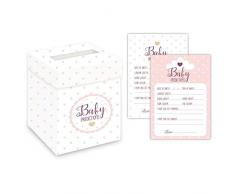 Club Green Geschenkkarton mit Briefkasten, 2 x 22 x 12,5 cm, Grün/Pink