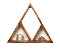 OMISHOME Wandregal, rustikal, dreieckig, Holz