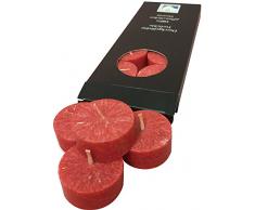 10 StÃ¼ck - Stearin Teelichter 4,5 cm Ã - rot