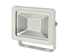 UNITEC LED Strahler 10 Watt, 800 Lumen, inkl. Kabelanschluss , 6500 Kelvin, Weiß, IP65, Aluminiumdruckguss, Sicherheitsglas, Energieeffizienzklasse A+