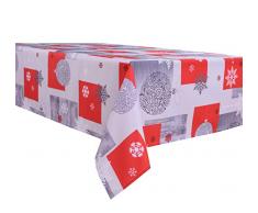 Biscaynebay Bedruckte Stoff-Tischdecken, wasserabweisend, auslaufsicher, für Esszimmer, Küche, Hochzeit und Partys 60X60 Bougles Grau