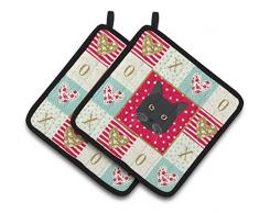 Carolines Treasures CK5099PTHD Chantilly Tiffany Cat Love 1 Paar Topflappen, Mehrfarbig