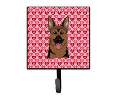 Caroline s Treasures Deutscher Schäferhund Herzen Wandhaken, klein, Multicolor