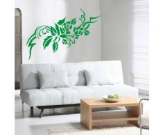 INDIGOS 4052166142601 Wandtattoo W655 sehr schöne Blume Wandaufkleber 80 x 50 cm, grün