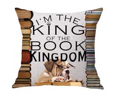 ASTIHN Kissenbezug, Motiv: Bücher mit Aufschrift „I Need More Books“, St. Patricks Day“, Baumwollleinen, für Zuhause, Stuhl, Büro, Dekoration, quadratisch, 45,7 x 45,7 cm 18 X 18 O