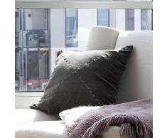 Foreside Home & Garden Kissen, Samt, 20 x 20 cm, Malory Grey