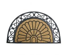 Rubber-Cal Tivoli Garten- Im Coco Hälfte Kreis Fußmatte, 18 x 30