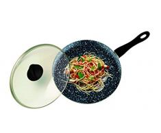 MEPRA Fantasia Stein Wok, Edelstahl 18/10, schwarz