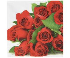 Home Fashion Cocktailserviette, Blumenstrauß, 25 x 25 cm, Rosa, Einheitsgröße