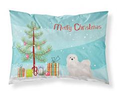 Carolines Treasures Lhasa Apso Weihnachtsbaum, Stoff, Standard-Kissenbezüge, Mehrfarbig