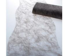 Deko AS GmbH Sizoflor Tischband Wellenschnitt dunkelgrau ca. 25 cm Rolle 25 Meter - 60w-250-25-032