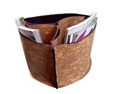 Elena Kihlman Korkki Zeitschriftensammler, Kork/Filz, Petrol, 30 x 30 x 25 cm