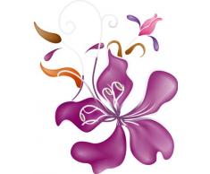 INDIGOS 4051719758948 Wandtattoo MF326 schÃ¶ne Orchidee 80 x 67 cm