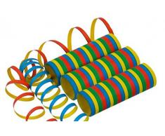 Luftschlangen 4 Farbig