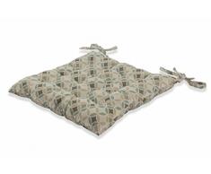 Galileo Casa 2420281 Kissen Stuhl, Polyester, Schlamm/blau, 40 x 40 x 7 cm