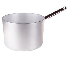 Pentole Agnelli Linie Aluminium 3 mm sehr Schmortopf mit 1 Griff 36 cm Silber/schwarz