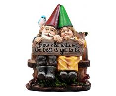Grow Old with Me Herr und Frau Gnome Garten Rasen Decor Statue Figur