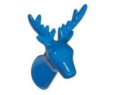 101012 --- DEAR DEER ---- WANDHAKEN --- GARDEROBE --- HAKEN --- HIRSCH -- GEWEIH --- BLAU (blue)