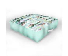 Society6 Monika Strigel Summer Mermaid Bluemint Bodenkissen für Innen- und Außenbereich