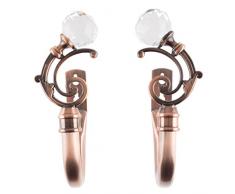 Lavish Home Raffhalter für Gardinen Glas Kupfer