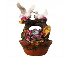 SINTECHNO snf13165–4 Lovely Paar Taube Nistkasten auf Arch Baum Skulptur Tischplatte Wasser Brunnen