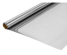 GARDINIA Statische Spiegelfolie, Sicht- und Sonnenschutz, UV-Schutz, Blickdicht, 100% PVC, 60 x 200 cm, Silber