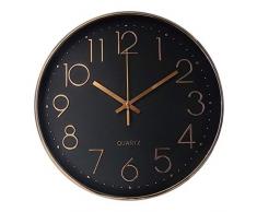 XG-WIN Rose Gold Silent Wanduhr, 30,5 cm, kein Ticken, Quarzuhr, 3D-Zahlen, batteriebetrieben, rund, leicht zu lesen, für Küche, Schule, Wohnzimmer, Schlafzimmer, Büro 12 Inch Rose Gold