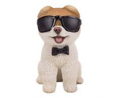 Pacific Giftware PT Dekofigur Kurzhaar Boo Hund mit schwarzer Sonnenbrille, Kunstharz