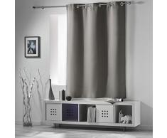 Douceur d Intérieur Ösenschal Polyester 140 x 180 cm, Keramik, perlfarben, 140x1x180 cm