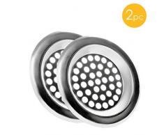 OFXDD Duschablaufabdeckung, Haarfänger, 7,6 cm, Metall, Abflussschutz, Abflussschutz, Dusche, Abflussschutz (2 Stück)