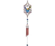 StealStreet SS-G-99980 Windspiel Kerzenhalter Kupfer & Edelstein Libelle Hängende Dekoration Glocke