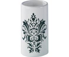 SANWOOD 6932026 Becher Liz, Keramik weiß mit Dekorfolie schwarz