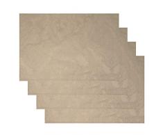 Elrene Damast Platzset 4 Stück 13 x 19 Taupe