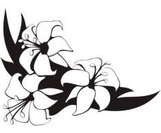 INDIGOS WG30039-86 Wandtattoo w039 Ranke Blume Deko Wandaufkleber 120 x 88 cm, blau