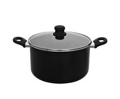Aramco HAA108 Schmortopf aus Aluminium, antihaftbeschichtet, Soft-Touch-Bakelit-Griff, Schwarz, 5 QT