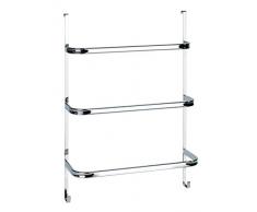 WENKO Handtuchhalter Irpinia, für das Bad ohne Bohren, zum Einhängen, mit 3 Handtuchstangen, verchromter Stahl, 54,5 x 77,5 x 21,5 cm