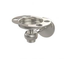 Allied Brass 7126T-PNI Satellite Orbit One Zahnputzbecher und Zahnbürstenhalter mit gedrehten Akzenten, Nickel poliert