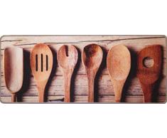 Fußmatte Schmutzfangmatte Küche Küchenläufer Deco-Flair Kitchen Kochlöffel 45 x 75 cm rutschfest und waschbar