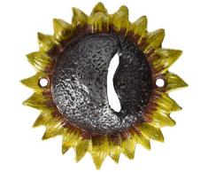 Design Toscano Sonnige Sonnenblume, Flaschenöffner aus Eisenguss