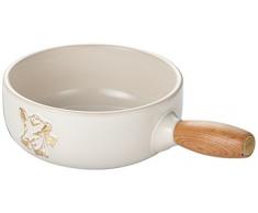 KUHN RIKON 32217 Induktion Goldchueli 23cm Fondue Caquelon, Weisser Ton, Eierschalenweiss, 23 cm