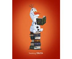 Komar Disney Wandbild Frozen Olaf Reading | Kinderzimmer, Babyzimmer, Dekoration, Kunstdruck | ohne Rahmen | WB068-40x50 | Größe: 40 x 50 cm (Breite x Höhe)