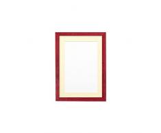 Montiert Konfetti Holz Rahmen Reihe 20 mm Fotorahmen | Bilderrahmen | Poster - m-cnfeti-RNG-2-20 mm - Parent, Red with Ivory Bespoke Mount, 14x11 for A4 Pictures