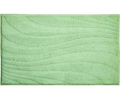 Linea Due Grund Badematte 100% Polyester, Ultra Soft und saugfähig, Badteppich rutschfest, ÖKO-TEX-Zertifiziert, 5 Jahre Garantie, Marrakesh, Badteppiche 70x120 cm, grün