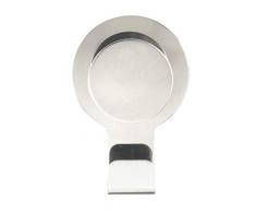 Wenko Wandhaken Blandas Chrom, Klebehaken ohne Bohren, Handtuchhalter, Edelstahl rostfrei, Silber Glänzend, 5 x 7,5 x 2,5 cm