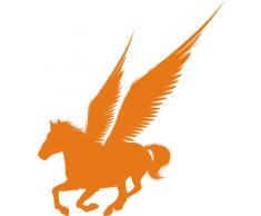 INDIGOS 4051095057451 Wandtattoo w619 Pferd Wandaufkleber in 3 Größen, 120 x 66 cm, orange