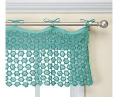 Heritage Lace Crochet Envy 114,3 x 40,6 cm Drop Blaugrün Perle Querbehang