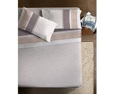 Ipersan Bettwäscheset für 150 cm Breites Bett (250 x 300 cm), Design „Damasco“, Haselnussbraun