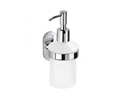 WENKO 22283100 Power-Loc Seifenspender Puerto Rico, Flüssigseifen-Spender, Befestigen ohne bohren Fassungsvermögen: 0,2 l, Zinkdruckguss, 7 x 17 x 10 cm, chrom